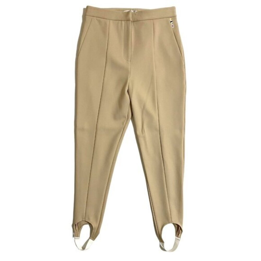 Tibi Stirrup Khaki Legging Stretch Pants Khaki Neutral High Rise SZ 10 New